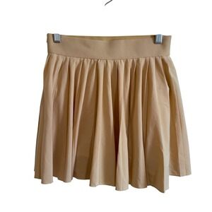 Aritzia TnAction Skort Pleated‎ Tennis Golf Athletic Skirt Shorts Beige S Small